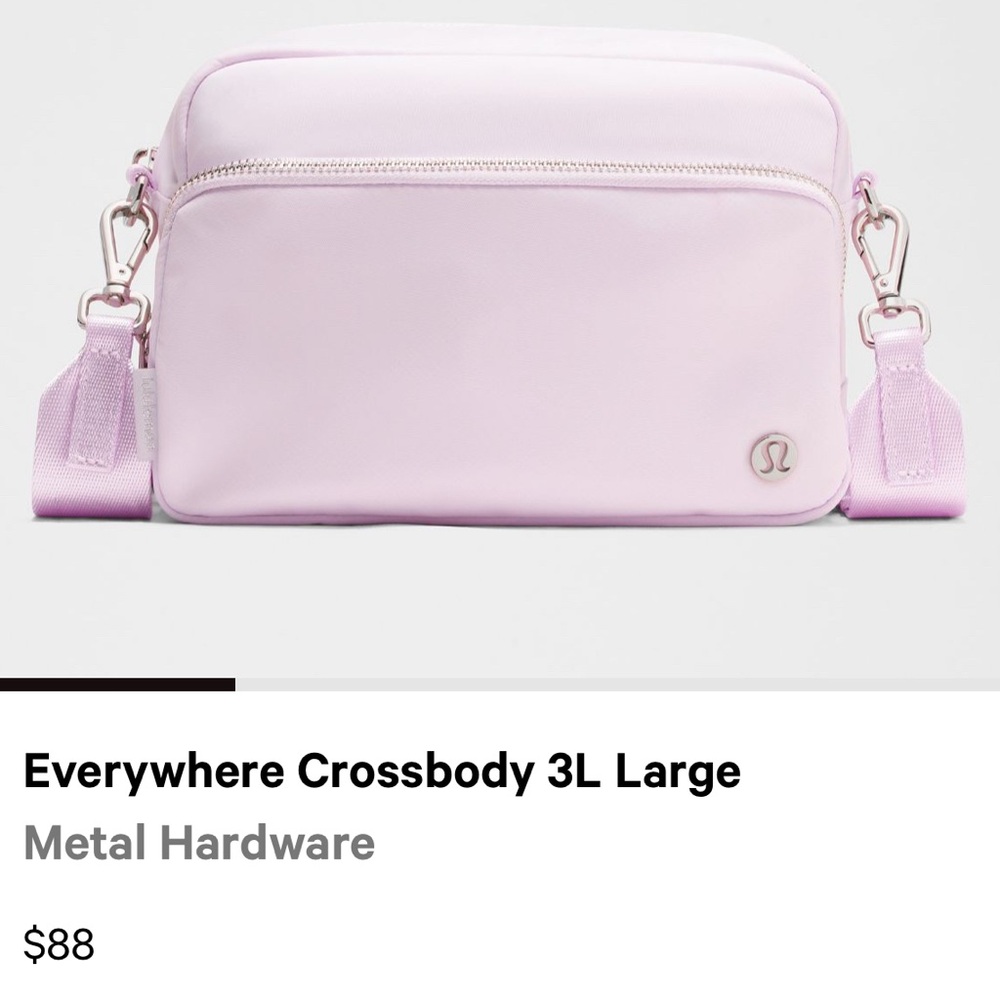 NWT Lululemon Everywhere Crossbody Bag 2L in Pink Organza